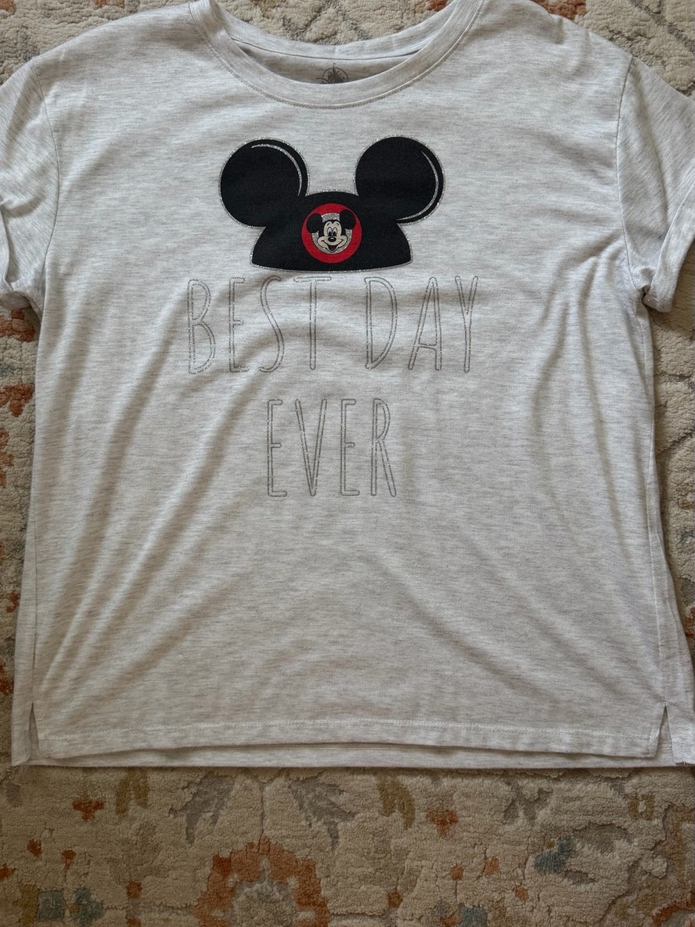 Disney Ears "Best Day Ever" Short Sleeve Tee - Size L